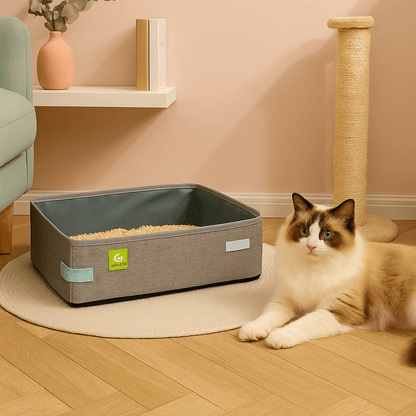Bac à Litière Chat - NomadLiti™ - Gris