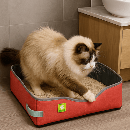 Bac à Litière Chat - NomadLiti™ - Rouge